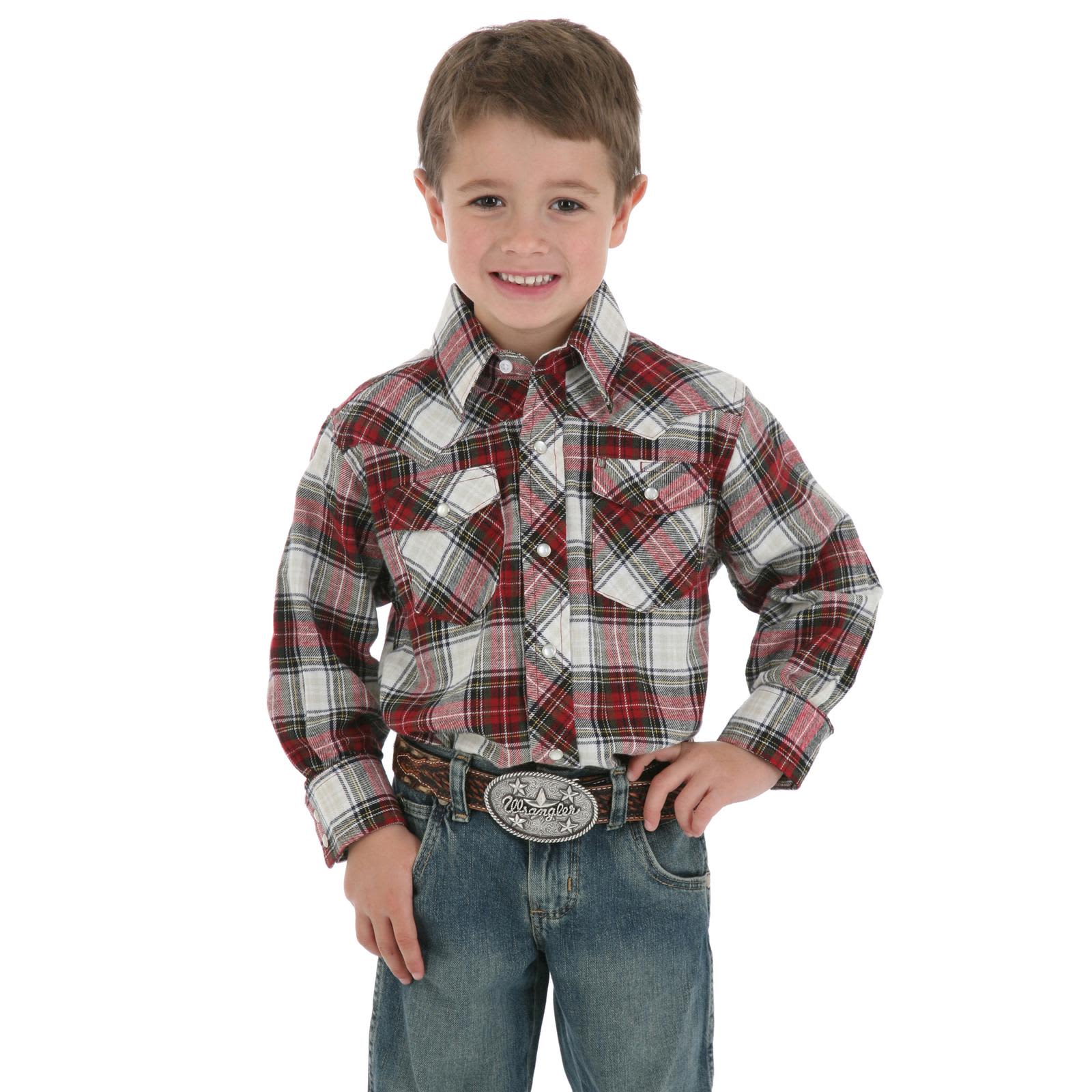 WRANGLER BOY'S WESTERN FLANNEL SHIRT - Bony Pony