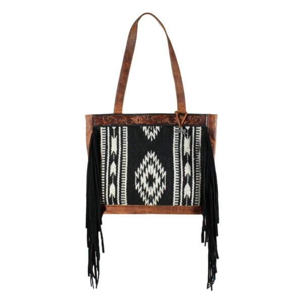 3D® DIXIE SADDLE BLANKET BLACK/TAN MULTI TOOLED TOTE