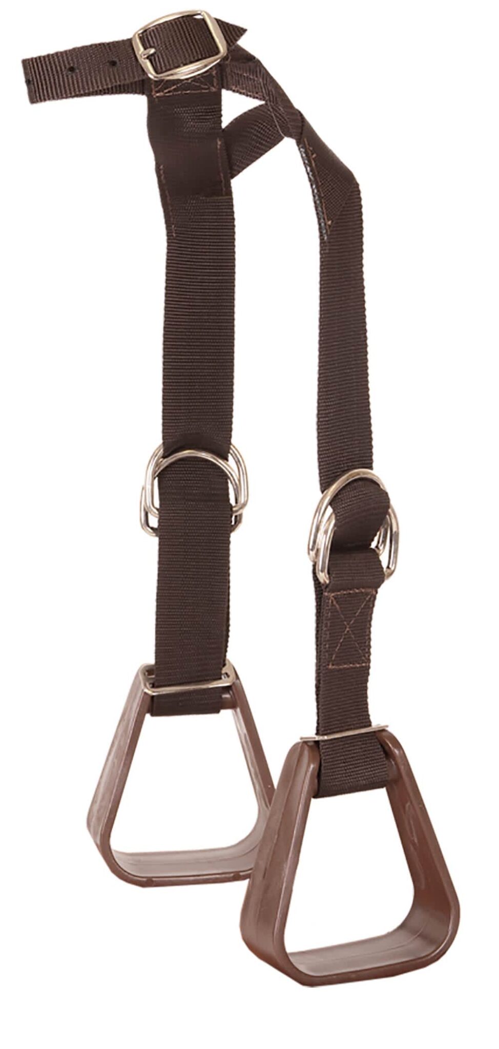 MUSTANG® KIDDY UP SADDLE ADJUSTER STIRRUPS BROWN - Bony Pony