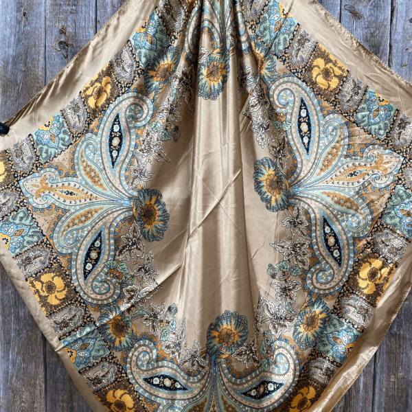 RODEO DRIVE® WILD RAG GOLD W/MINT/BROWN PAISLEY - Image 2